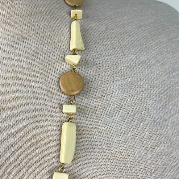 Vintage Ox Bone Link Necklace 32" - Picture 4 of 10
